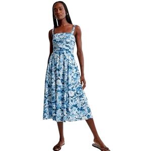Abercrombie & Fitch Blue Floral Midi Dress